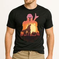 Mando Sunset Illustration Cool Graphic Cooling Performance Crew T-Shirt