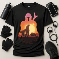 Mando Sunset Illustration Cool Graphic Cooling Performance Crew T-Shirt