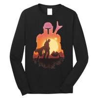 Mando Sunset Illustration Cool Graphic Long Sleeve Shirt