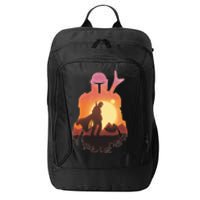 Mando Sunset Illustration Cool Graphic City Backpack