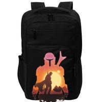 Mando Sunset Illustration Cool Graphic Impact Tech Backpack