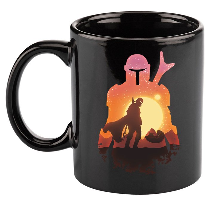 Mando Sunset Illustration Cool Graphic 11oz C Handle Ceramic Mug