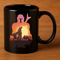 Mando Sunset Illustration Cool Graphic 11oz C Handle Ceramic Mug