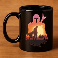 Mando Sunset Illustration Cool Graphic 11oz C Handle Ceramic Mug