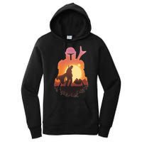 Mando Sunset Illustration Cool Graphic Women's Pullover Hoodie