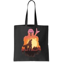 Mando Sunset Illustration Cool Graphic Tote Bag