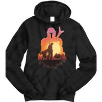 Mando Sunset Illustration Cool Graphic Tie Dye Hoodie