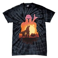 Mando Sunset Illustration Cool Graphic Tie-Dye T-Shirt