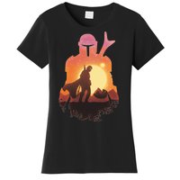 Mando Sunset Illustration Cool Graphic Women's T-Shirt