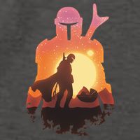 Mando Sunset Illustration Cool Graphic Vector Backpack