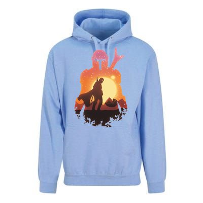 Mando Sunset Illustration Cool Graphic Unisex Surf Hoodie