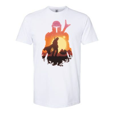 Mando Sunset Illustration Cool Graphic Softstyle CVC T-Shirt