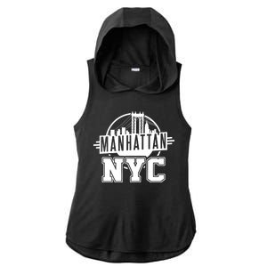 Manhattan NYC Ladies PosiCharge Tri-Blend Wicking Draft Hoodie Tank