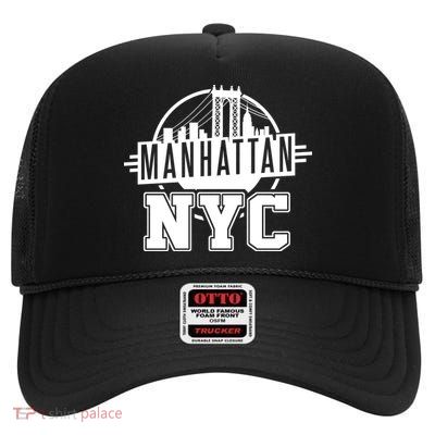 Manhattan NYC High Crown Mesh Back Trucker Hat