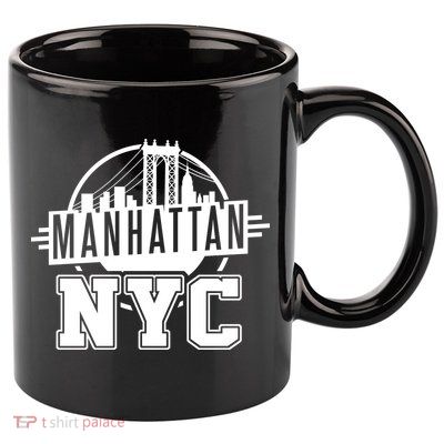 Manhattan NYC 11oz C Handle Ceramic Mug