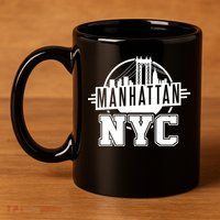 Manhattan NYC 11oz C Handle Ceramic Mug