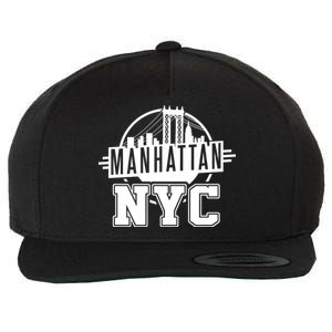 Manhattan NYC Wool Snapback Cap