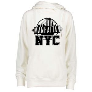 Manhattan NYC Womens Funnel Neck Pullover Hood