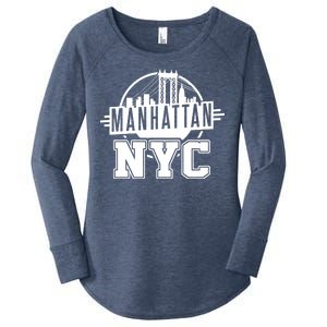 Manhattan NYC Women's Perfect Tri Tunic Long Sleeve Shirt