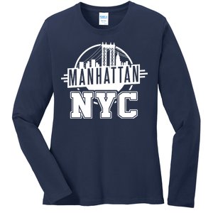 Manhattan NYC Ladies Long Sleeve Shirt