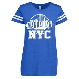 Manhattan NYC Enza Ladies Jersey Football T-Shirt