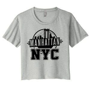 Manhattan NYC Women's Crop Top Tee