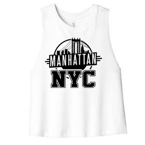 Manhattan NYC Women's Racerback Cropped Tank