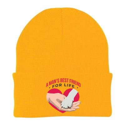 Man's Best Friend For Life Dog Knit Cap Winter Beanie