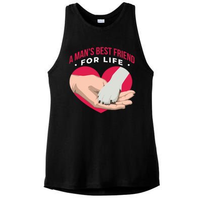 Man's Best Friend For Life Dog Ladies PosiCharge Tri-Blend Wicking Tank