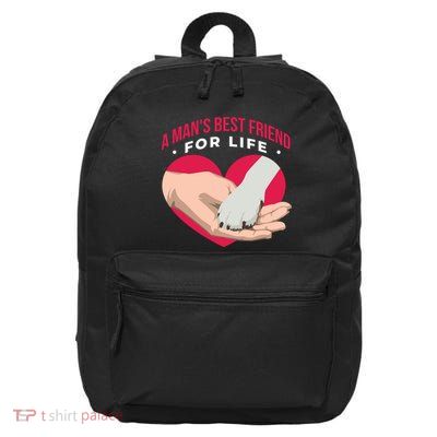 Man's Best Friend For Life Dog 16 in Basic Backpack