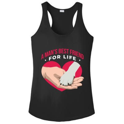 Man's Best Friend For Life Dog Ladies PosiCharge Competitor Racerback Tank