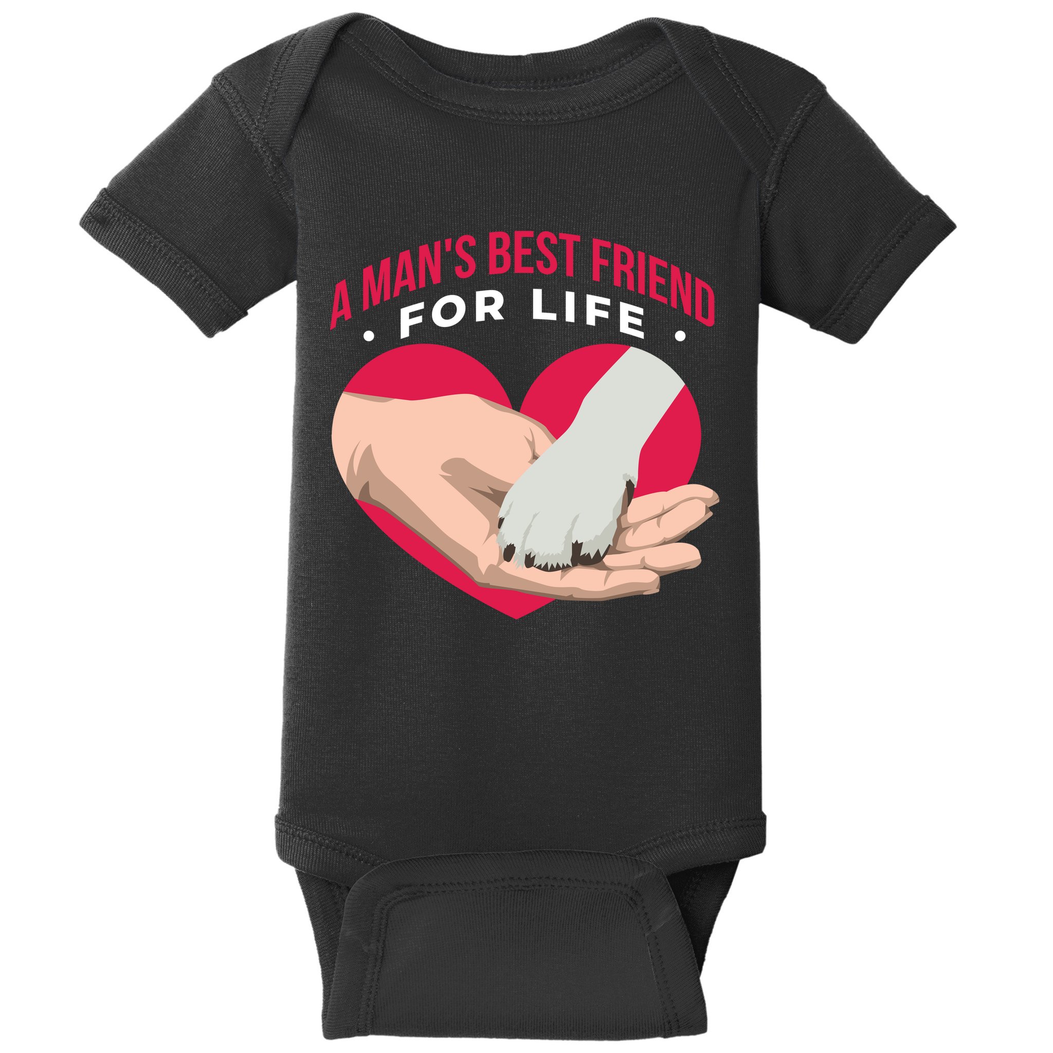 Man's Best Friend For Life Dog Baby Bodysuit