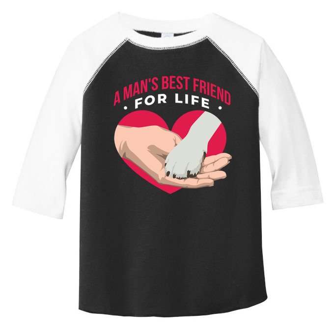 Man's Best Friend For Life Dog Toddler Fine Jersey T-Shirt