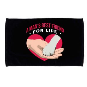 Man's Best Friend For Life Dog Microfiber Hand Towel