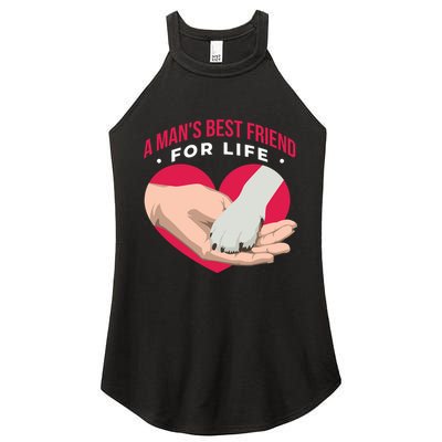 Man's Best Friend For Life Dog Women's Perfect Tri Rocker Tank