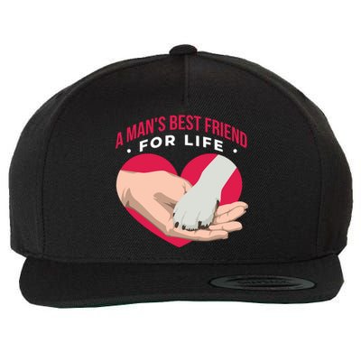 Man's Best Friend For Life Dog Wool Snapback Cap