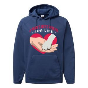 Man's Best Friend For Life Dog Performance Fleece Hoodie