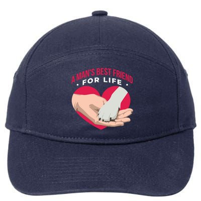 Man's Best Friend For Life Dog 7-Panel Snapback Hat