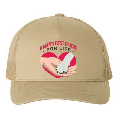 Man's Best Friend For Life Dog Yupoong Adult 5-Panel Trucker Hat