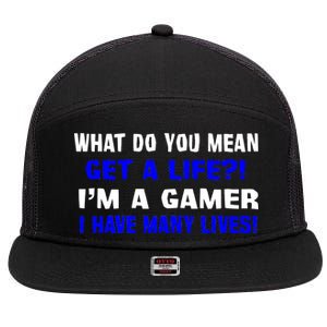 Many Lives Gamer 7 Panel Mesh Trucker Snapback Hat