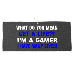 Many Lives Gamer Large Microfiber Waffle Golf Towel