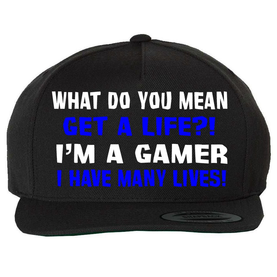 Many Lives Gamer Wool Snapback Cap