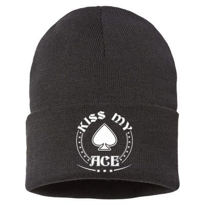 My Ace Of Spades Card Funny Poker Sustainable Knit Beanie