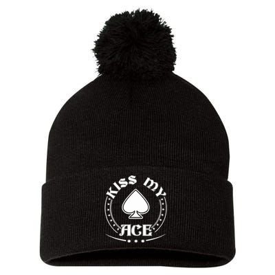 My Ace Of Spades Card Funny Poker Pom Pom 12in Knit Beanie