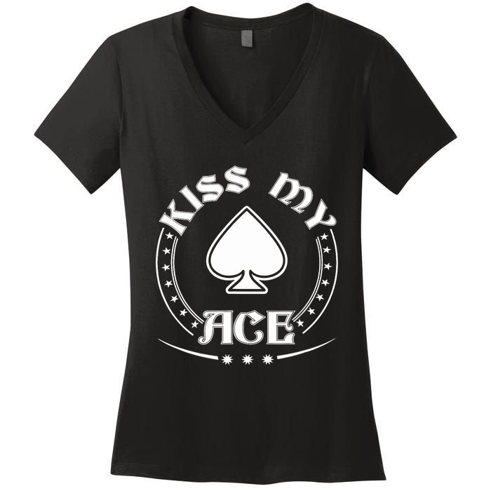 My Ace Of Spades Card Funny Poker Women's V-Neck T-Shirt