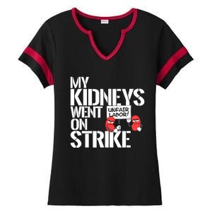 Myneys Are On Strike A Funny Dialysis Patient Ladies Halftime Notch Neck Tee