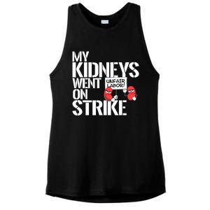 Myneys Are On Strike A Funny Dialysis Patient Ladies PosiCharge Tri-Blend Wicking Tank