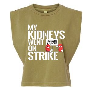 Myneys Are On Strike A Funny Dialysis Patient Garment-Dyed Women's Muscle Tee