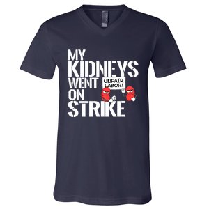 Myneys Are On Strike A Funny Dialysis Patient V-Neck T-Shirt