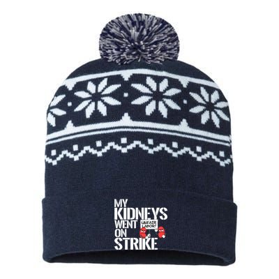 Myneys Are On Strike A Funny Dialysis Patient USA-Made Snowflake Beanie